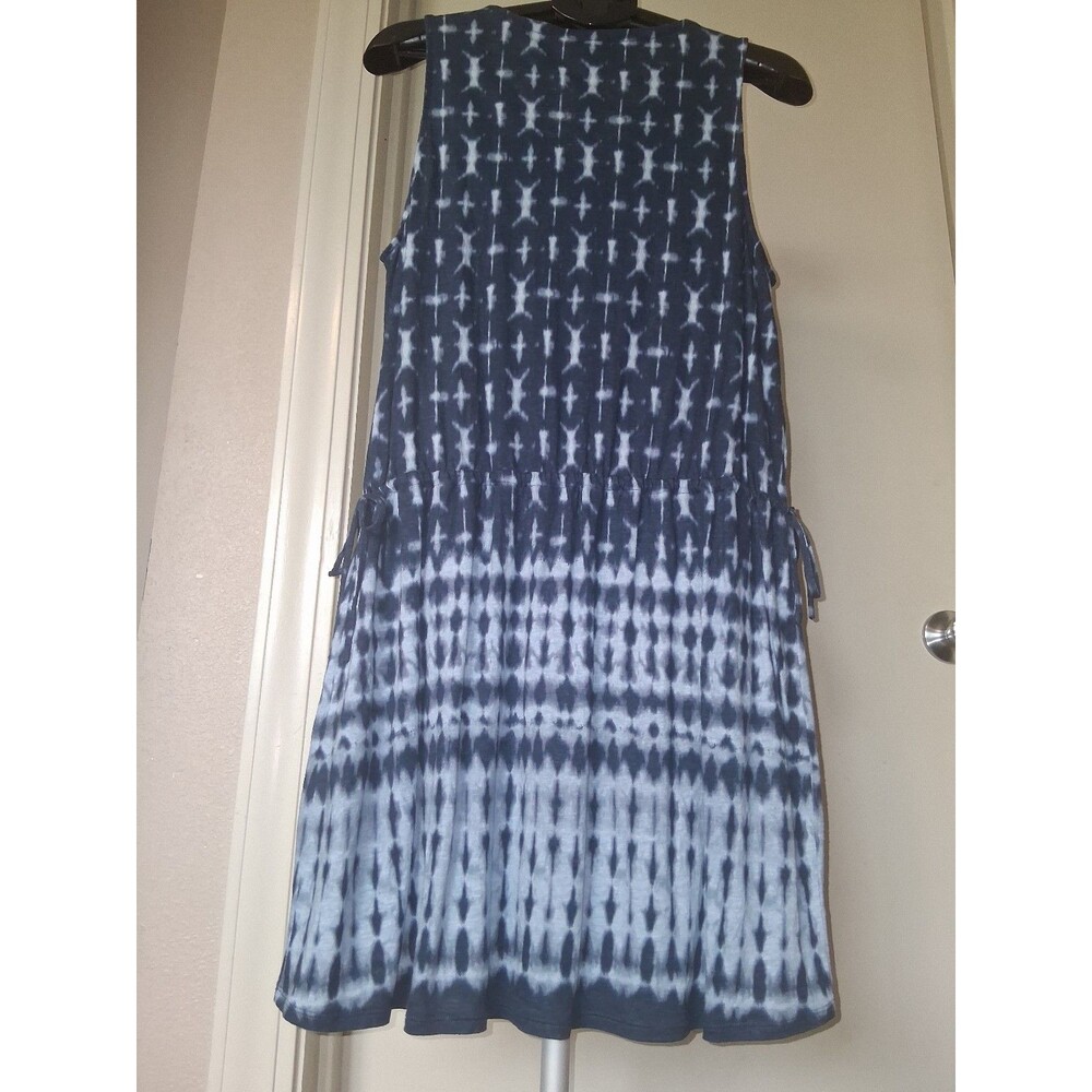 J. Jill Pure Jill Tie-Dye V-Neck Tunic Shift Dress, Large Coastal Resort Beachy - Picture 8 of 10